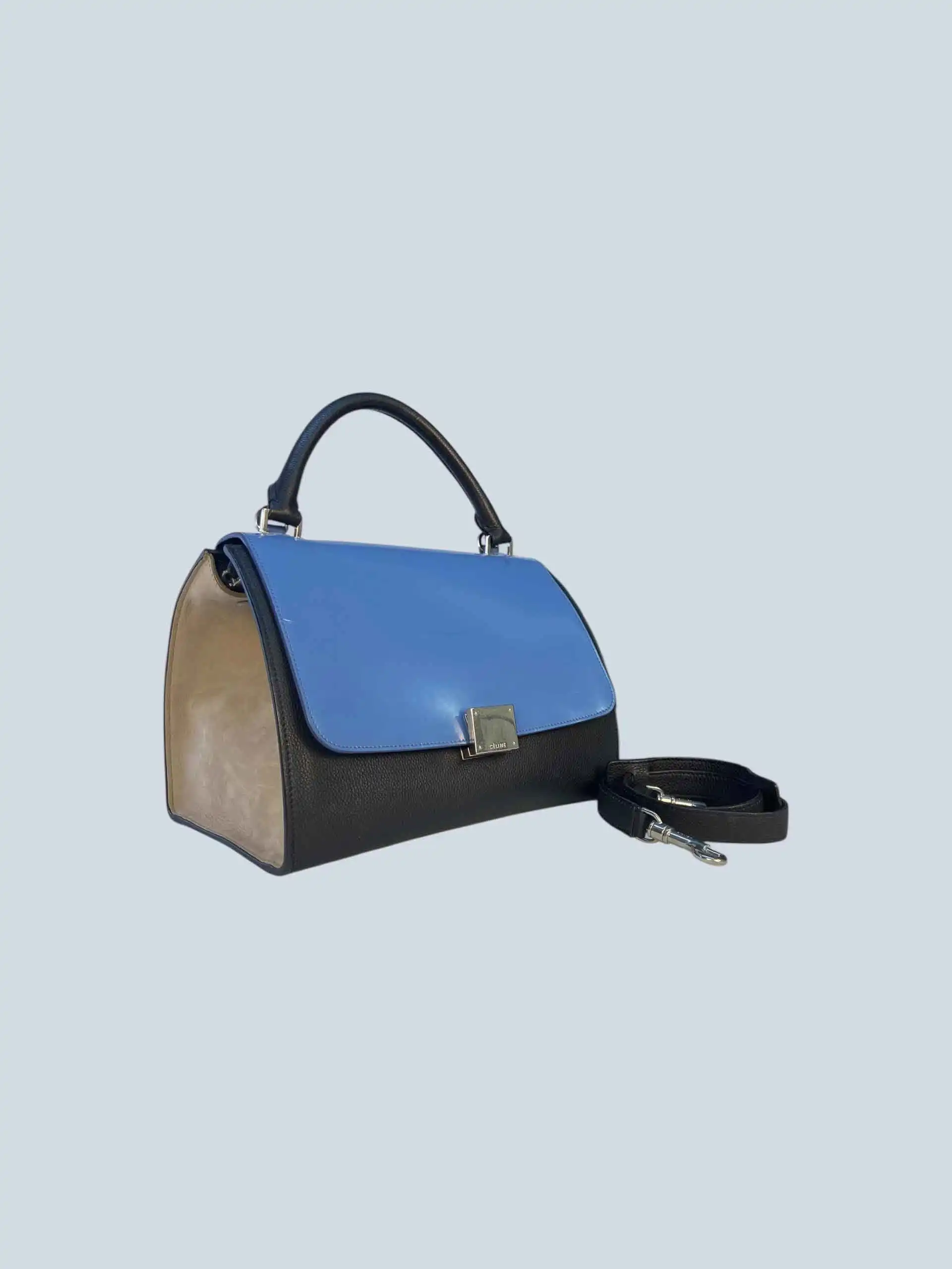 Celine borsa a tracolla Trapeze in pelle e suede